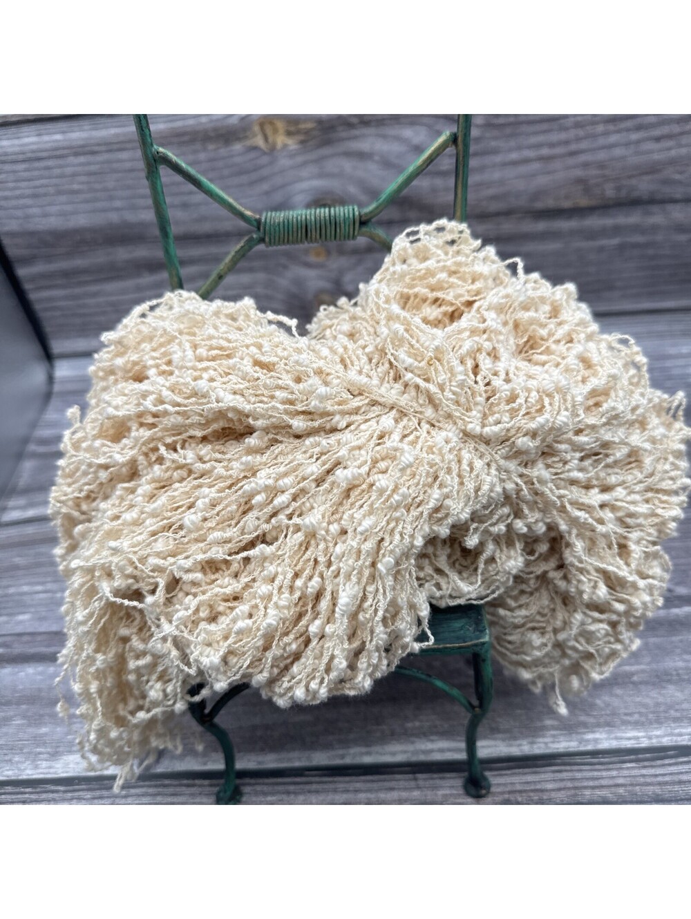 Vintage Curly Q Natural Cotton Yarn Made In Maine Undyed 7oz
